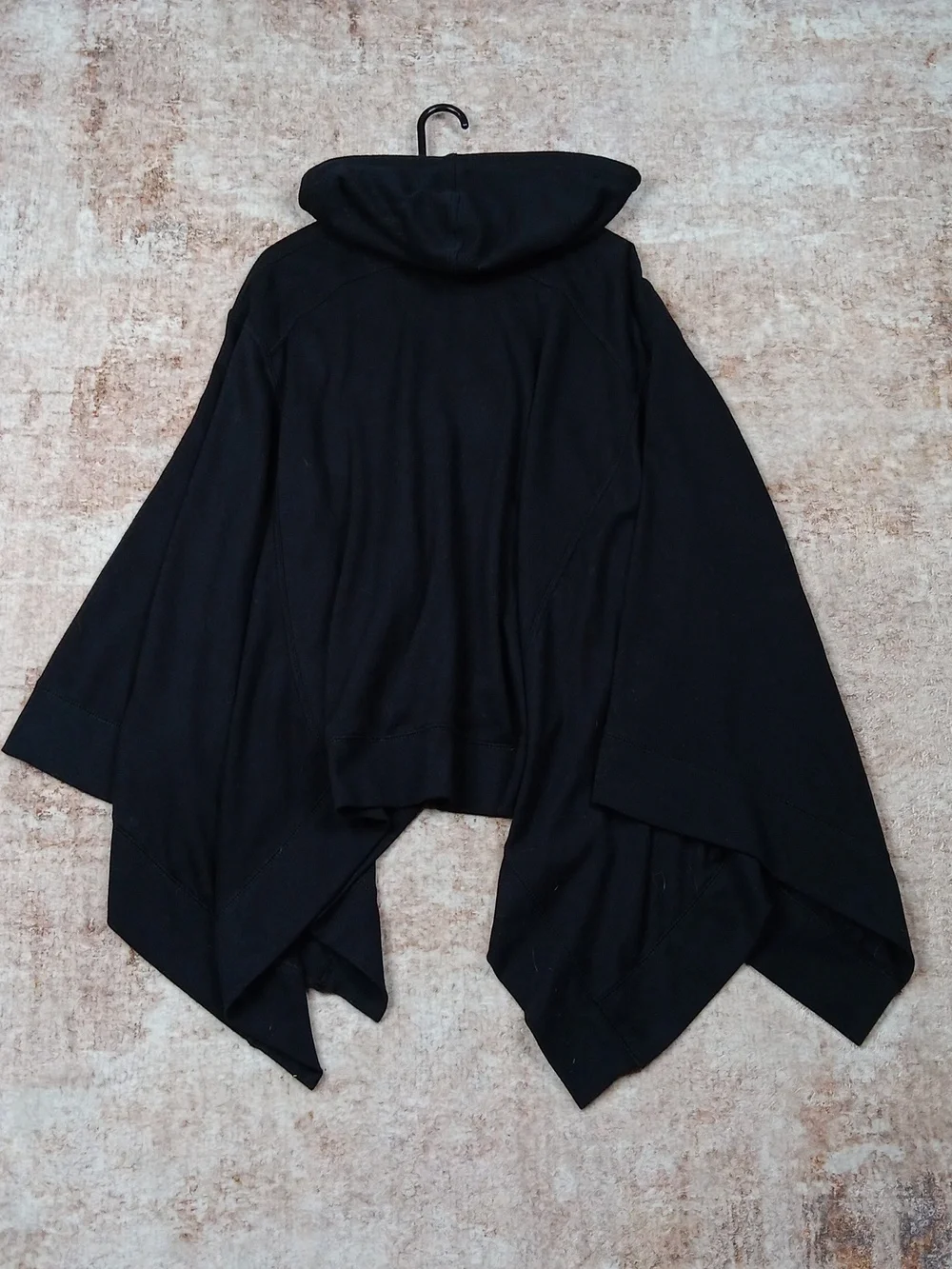 Alexander Wang Black Hoodie Poncho Pullover Cape Womens Size Small - Picture 9 of 12